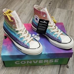 70's All Star Miley Cyrus Pride Collection Hi Tops